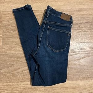 Madewell Women’s 9” High‎ Rise Skinny Dark Wash Jeans Size 26
